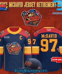 Erie Otters Connor McDavid Jersey Retirement Night Hockey Jersey