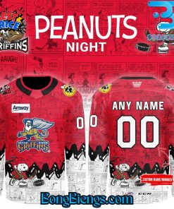 Grand Rapids Griffins 75th Anniversary of Peanuts Hockey Jersey