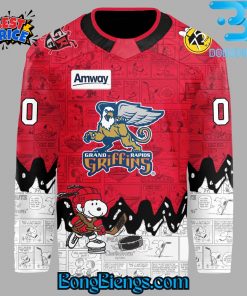 Grand Rapids Griffins 75th Anniversary of Peanuts Hockey Jersey