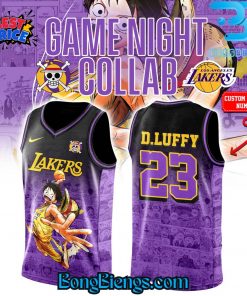 Los Angeles Lakers x One Piece Purple Basketball Jersey