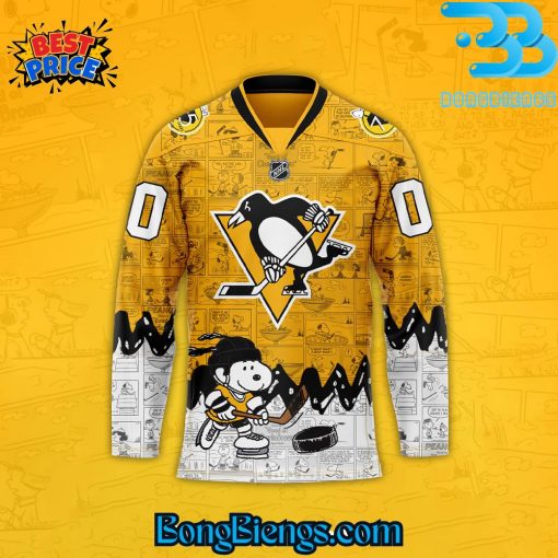 Pittsburgh Penguins 75th Anniversary of Peanuts Hockey Jersey