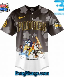 San Diego Padres Bluey and Bingo Brown Baseball Jersey