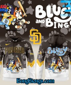 San Diego Padres Bluey and Bingo Brown Hoodie