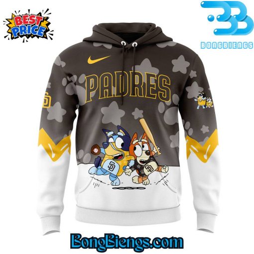 San Diego Padres Bluey and Bingo Brown Hoodie