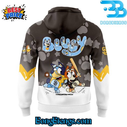 San Diego Padres Bluey and Bingo Brown Hoodie