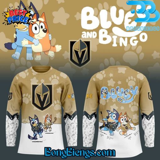 Vegas Golden Knights Bluey and Bingo Hockey Jersey