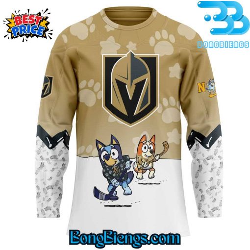 Vegas Golden Knights Bluey and Bingo Hockey Jersey