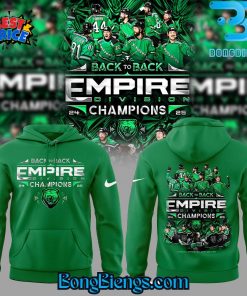 Binghamton Black Bears Empire Division Champions 2025 Green Hoodie