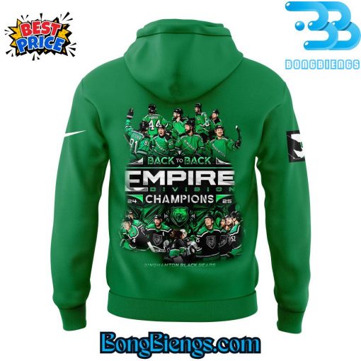 Binghamton Black Bears Empire Division Champions 2025 Green Hoodie