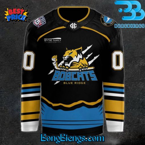 Bobcats Blue Ridge New 24-25 Jersey Black Hockey Jersey