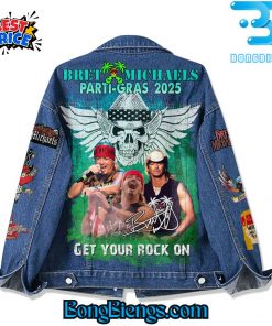 Bret Michaels PartiGras 2025 Get Your Rock On Denim Jacket