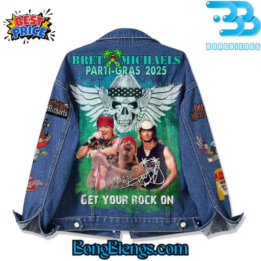 Bret Michaels Parti-Gras 2025 Get Your Rock On Denim Jacket