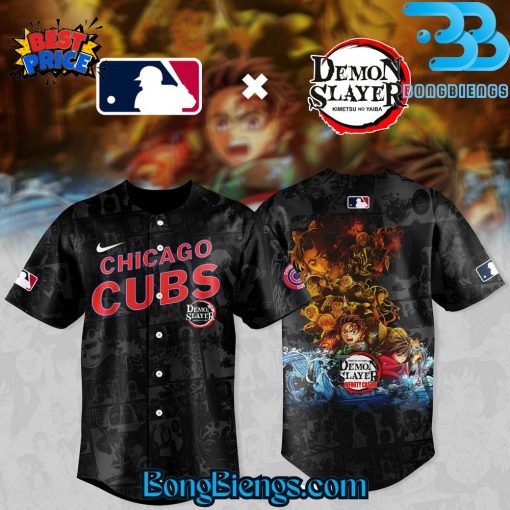 Chicago Cubs X DEMON SLAYER Limited 2025 Comic Style Baseball Jersey