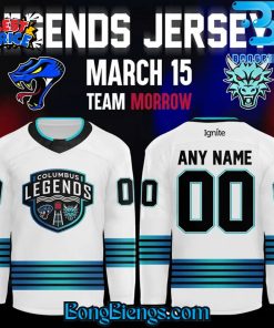 Columbus River Dragons 2025 Legends Night Team Morrow Hockey Jersey