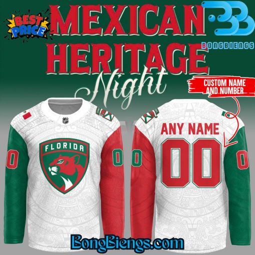 Florida Panthers x Mexican Heritage Night 2025 Custom Hockey Jersey