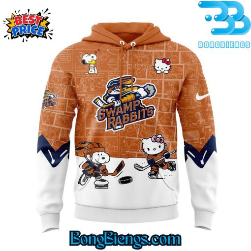 Greenville Swamp Rabbits Snoopy x Hello Kitty Hoodie