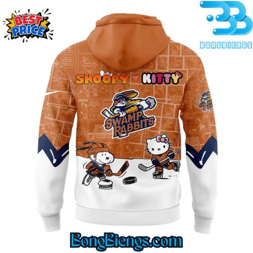 Greenville Swamp Rabbits Snoopy x Hello Kitty Hoodie