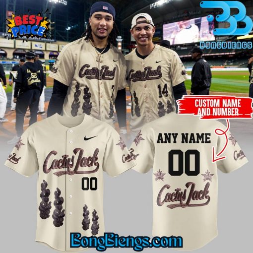 Houston Astros MLB 2025 Cactus Jack Custom Baseball Jersey