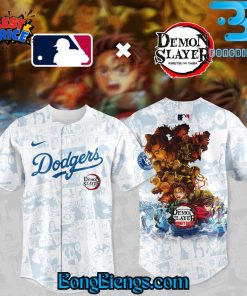 Los Angeles Dodgers X DEMON SLAYER Limited 2025 Comic Style Baseball Jersey