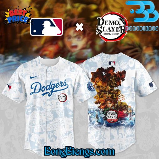 Los Angeles Dodgers X DEMON SLAYER Limited 2025 Comic Style Baseball Jersey