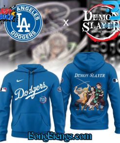 Los Angeles Dodgers X Kimetsu No Yaiba Blue Hoodie