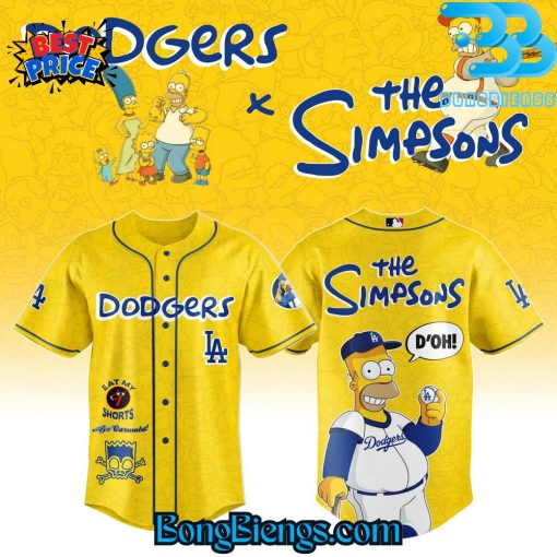 Los Angeles Dodgers x The Simpsons Edition Baseball Jersey