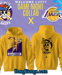 Los Angeles Lakers X Roronoa Zoro Straw Hat Pirates Hoodie