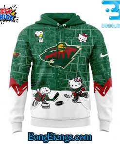 Minnesota Wild Snoopy x Hello Kitty Hoodie