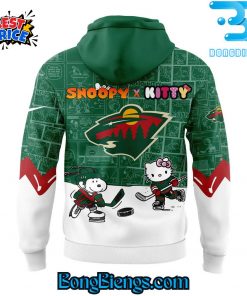 Minnesota Wild Snoopy x Hello Kitty Hoodie