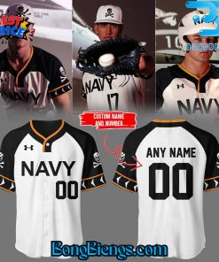 Navy Midshipmen Baseball 2025 Jolly Rogers Custom Baseball Jersey