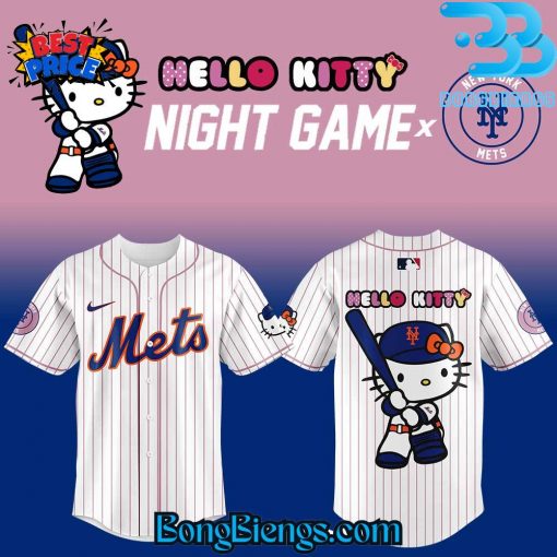 New York Mets x Hello Kitty Night Game Baseball Jersey