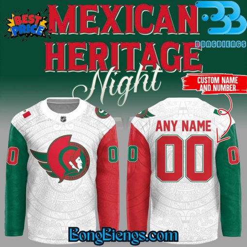 Ottawa Senators Mexican Heritage Night 2025 Custom Hockey Jersey