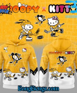 Pittsburgh Penguins Snoopy x Hello Kitty Hoodie