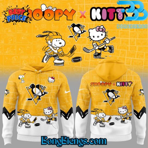 Pittsburgh Penguins Snoopy x Hello Kitty Hoodie