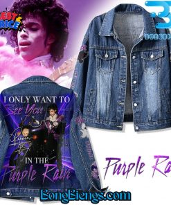 Prince I Only Want To See You In The Purple Rain Denim Jacket