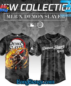 Rengoku Kyojuro Demon Slayer x MLB Baseball Jersey