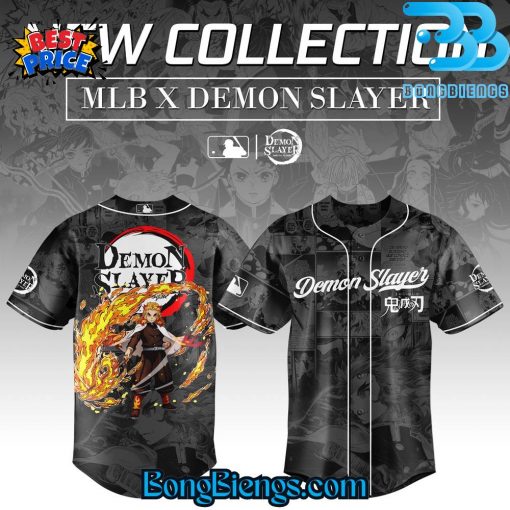 Rengoku Kyojuro Demon Slayer x MLB Baseball Jersey