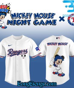 Texas Rangers 2025 Mickey Mouse Night Game Limited Baseball Jersey