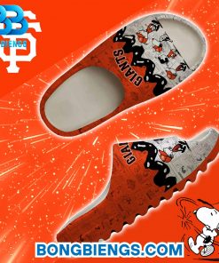 San Francisco Giants Peanuts Night Yeezy Slides Slipper Sandal