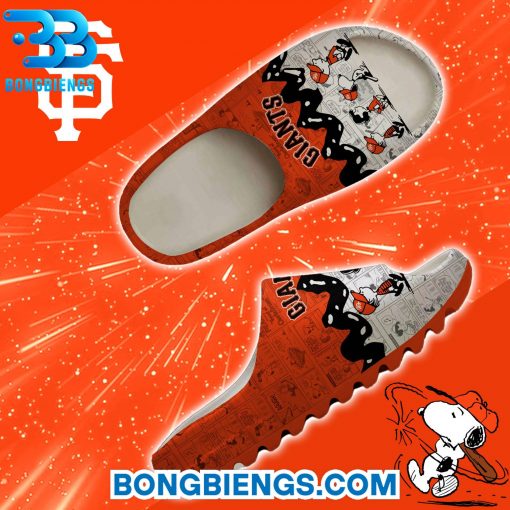 San Francisco Giants Peanuts Night Yeezy Slides Slipper Sandal
