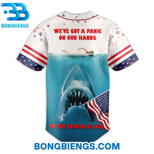 Jaws We’ve Got A Panic On Our Hands On The Fourth Of July Jersey