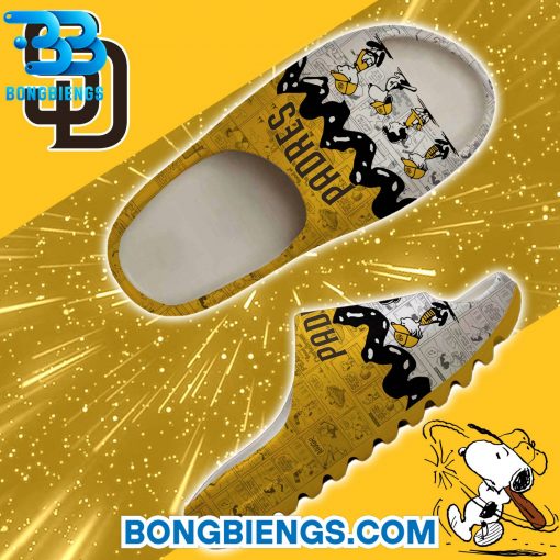 San Diego Padres Peanuts Night 2025 Yeezy Slides Slipper Sandal