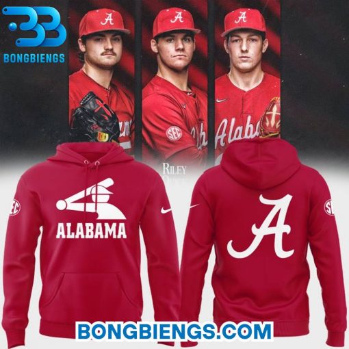 Alabama Crimson Tide MLB Throwback Logo Red Hoodie