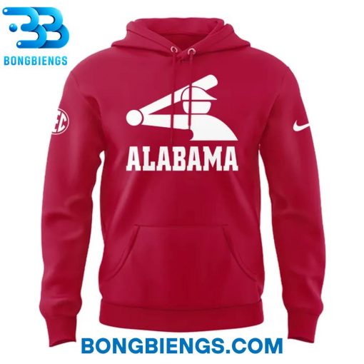Alabama Crimson Tide MLB Throwback Logo Red Hoodie