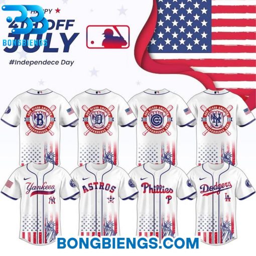 All Team MLB x 4th of July Independence Baseball Jersey