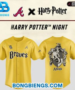 Atlanta Braves x Harry Potter Hufflepuff House Baseball Jersey