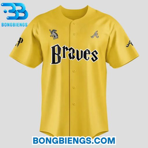 Atlanta Braves x Harry Potter Hufflepuff House Baseball Jersey
