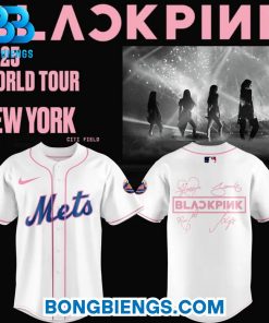 BLACKPINK 2025 World Tour New York x New York Mets White Baseball Jersey