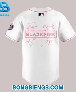 Blackpink 2025 World Tour New York x New York Mets White Baseball Jersey