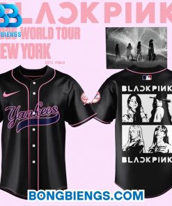 BLACKPINK World Tour New York 2025 X Yankees Black Baseball Jersey